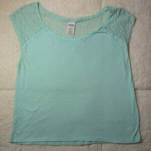 Victoria's Secret Pink Sea Grass Tanktop w/Lace Small